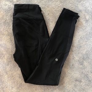 Lululemon full length leggings with mesh